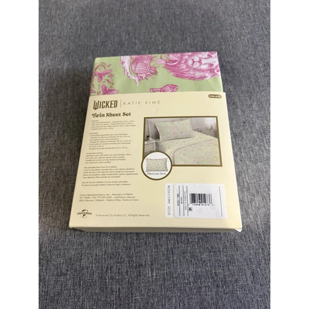 Wicked for Good x Katie Kime 4 Piece Polyester Twin Sheet Set - Nod to Dorothy